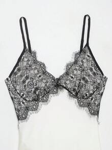 DEEKA 夏季新款女士时尚性感露背V领蕾丝拼接长裙，欧美风派对白色优雅款 - 白色 - 查看 4