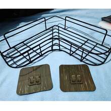 1pc Bathroom Corner Shelf, Outdoor Storage Cabinet, Bathroom Kitchen No-Drill Triangle Storage Rack, Bathroom Accessory Shelf