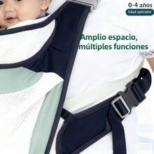 [Portabebé transpirable (éxito viral) para 0-4 años]Malla transpirable + adaptación a múltiples edades | Modelo para liberar las manos en paseos/salidas | Artefacto esencial para padres principiantes - Azul - Ver 2