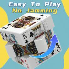 1pc 2026 New Creative Poker Card - Pattern 3x3x3 Magic Cube Puzzle, Interesting Prop, Perfect Gift, Birthday Gift - Multicolor - View 4