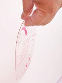 1 Set Professional Sewing Ruler Kit - L-Shaped Ruler, Comma Ruler, Triangle Ruler, French Curve Ruler And 90 Degree Ruler, For Accurate Garment Pattern Making And Clothing Design - Multicolor - View 6