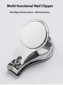 折叠式指甲钳、圆头指甲剪、多功能开瓶器、指甲锉、高碳钢指甲钳、手脚指甲修剪器、便携式工具 - 彩色 - 查看 2