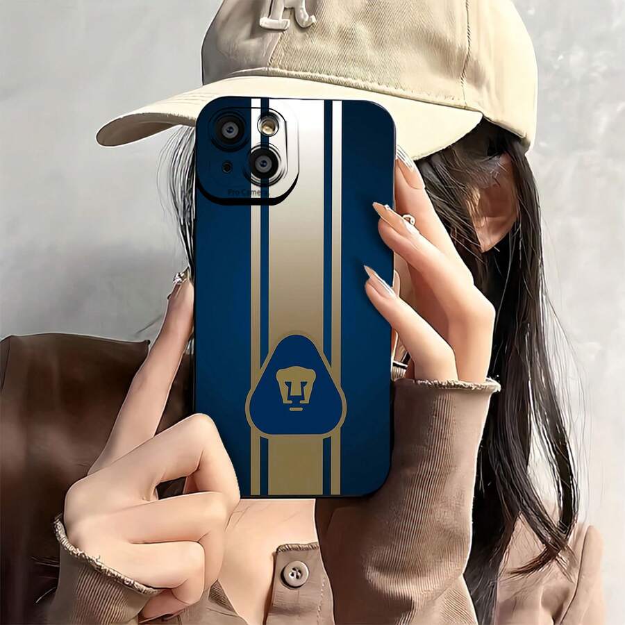 Funda para teléfono con diseño elegante y emblema de león, compatible con teléfonos , 17, 16 Pro Max, 15 Pro Max, 13 y 12. Fabricada en TPU, ofrece protección contra golpes y caídas. Ideal para amantes de la moda, como regalo para seres queridos, en cumpleaños y ocasiones especiales. - Negro - Ver 1