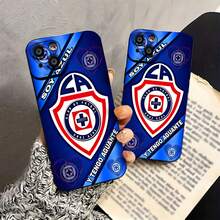 Funda para teléfono Cruz Azul con diseño de corazón y logotipos dinámicos del club, ideal para teléfonos ,  17,  16 Pro Max,  15 Pro Max,  13 y  12. Fabricada con TPU resistente para una protección superior contra golpes y caídas. Perfecta para aficionados al deporte, cumpleaños, regalos familiares o para demostrar tu cariño en estas fiestas. - Negro - Ver 5