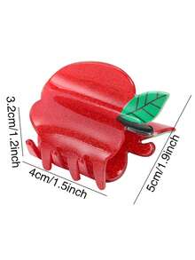 1pc Cartoon Pencil, Apple, Car, Calculator Shaped Hair Clips, Hair Claw, Suitable For Daily, Holiday, Commute, Party, Decoration, Women Hair Accessories, Back To School Gift Fashion Claw Clips Casual Hair Clutch Elegant Hair Jaw Clip - Multicolor - View 8