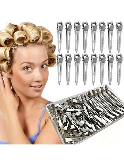 5,5 cm 1/5/20/40 st fluffiga hårspännen, professionella metallhårspännen för salonger, gör-det-själv-verktyg, hårstylingtillbehör