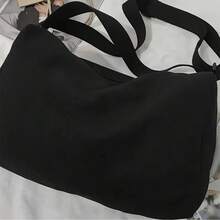 Large Capacity Lunch Bag, Casual Fashion Handbag, Portable Messenger Bag, Student Backpack, Large Capacity Multi-Function Shoulder Bag, Solid Color Minimalist Fashion Commuter Bag, Can Fit Lunch Box, Books And Laptop Crossbody Bag. - Multicolor - View 3