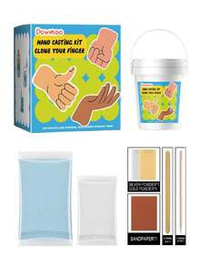 Handprint Mold Kit, Valentine's Day Gift, Couples Handprint Keepsake, Plaster DIY Handmade Figurine Gift, Parent-Child Friendly, Best Valentine's Day Gift, Easy To Use