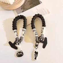 1pc Cute Beige Bear Head, Star, Cat, Fish Pendant Keychain, Suitable For Phone Case, Car Keys, Accessories - Multicolor - View 9