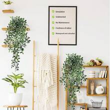 1/2 cây giả (có/không chậu), cây treo giả, 2 cây giả treo có chậu, cây leo Mandala giả treo, cây xanh trang trí tường cho trong nhà, ngoài trời, kệ phòng khách, phòng ngủ, nhà bếp, nhà cửa, đám cưới - màu xanh lá - Xem 5