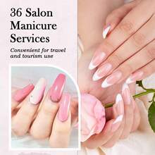亚克力美甲套装 - 透明/裸色/粉色亚克力粉和液体套装，含亚克力美甲刷，持久耐用，专业DIY亚克力美甲，新手友好型亚克力美甲套装，6件套 - 彩色 - 查看 7