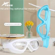 Premium Integrated Earplug Style Unisex Adult Anti-Fog Waterproof Swimming Goggles - Multicolor - View 1