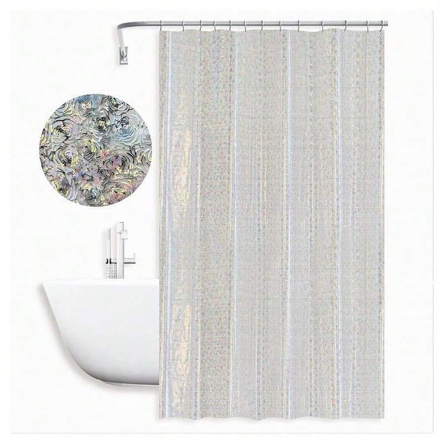 OISE ART STORE Tenda Per Doccia Vasca Da Bagno Astratto Riflessi Con 12 Ganci 240 X 180cm 87188 - - Multicolore - Visualizzare 1