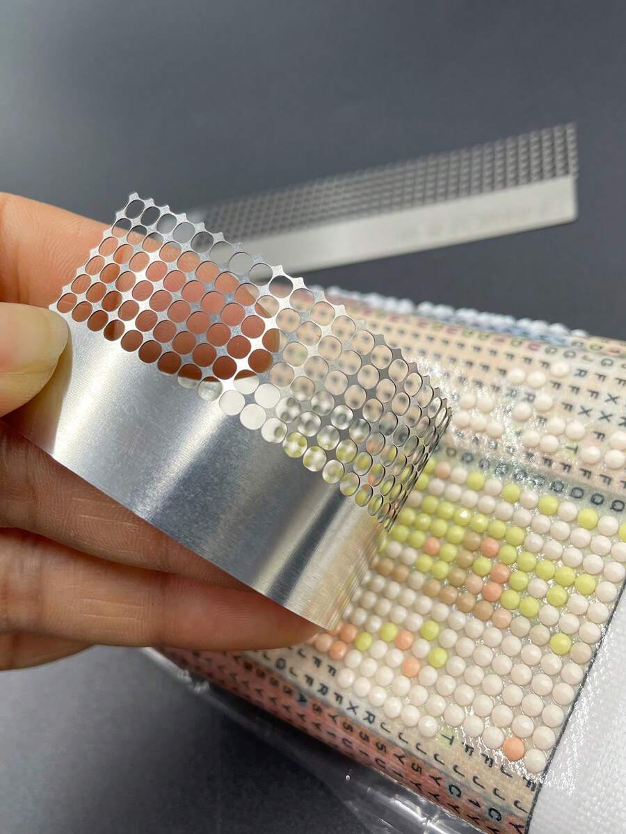 [Industrial Grade Precise Positioning] 216-Hole Stainless Steel Rhinestone Positioning Plate | Full Diamond Round DIY Drawing Tool Set | Grid Non-Slip Rhinestone Sticking Tool