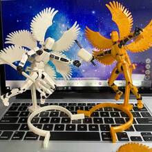 New 6-Wing Angel Doll With Wings Building Blocks - 3D Printed - 13 Joints Toy - Fully Articulated For Kids - DIY Stress Relief - Multicolor - View 1