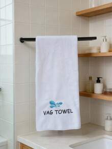 1条12英寸超柔软刺绣字母趣味面巾，送给男朋友、女朋友、丈夫、妻子的幽默礼物，适合情人节、结婚纪念日、礼物交换、恶搞礼物、单身派对、浴室装饰、秋季装饰、返校季、美容院、家庭浴室等场合。 - 彩色 - 查看 12