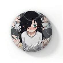 58mm 新款趣味动漫《丧女》黑木智子后室徽章胸针，动漫抱枕胸针，包包配饰装饰，朋友礼物，圣诞风格 - 58 mm - 查看 9