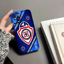 Funda para teléfono Cruz Azul con diseño de corazón y logotipos dinámicos del club, ideal para teléfonos ,  17,  16 Pro Max,  15 Pro Max,  13 y  12. Fabricada con TPU resistente para una protección superior contra golpes y caídas. Perfecta para aficionados al deporte, cumpleaños, regalos familiares o para demostrar tu cariño en estas fiestas. - Negro - Ver 6