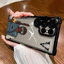 Funda de teléfono Fashion Boy con letras compatible con S25 S24 S23 S22 S21 S20 FE S20 Ultra A03s A04E/M04 A05s A06 4G A13 4G A15 4G/5G A25 5G A32 4G A55 5G A03 A04 A05 A12/M12 4G A13 5G/A04S A16 4G/5G A35 5G S20 S20 Plus A34 S21 FE Ultra Plus 4G 5G, funda trasera transparente y suave a prueba de golpes - Colores mixtos - Ver 7
