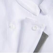 Men's White Chef Jacket, Non-Pilling, Non-Shrinking, Easy Care, Professional Catering Uniform Top