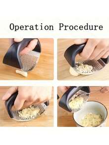 1件装优质不锈钢手动厨房工具，经久耐用，可重复使用，非电动食品加工机，易于使用，适用于家庭、餐厅、超市和餐饮行业，是新年送礼佳品，可切碎蔬菜、捣碎土豆，是厨房必备小工具。 - 彩色 - 查看 3