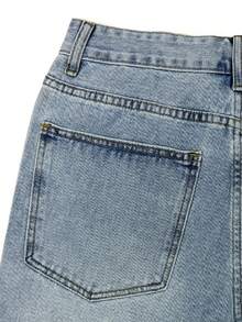 Herren Lässige Loose Fit Jeans Shorts mit Taschen, vielseitige Sommer Jeans Shorts - Helle Waschung - Übersicht 7