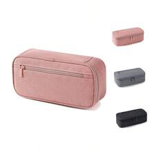 Pencil Case Pen Bag, Two Layers Big Capacity Pencil Pouch Pen Organizer Durable Stationery Holder For Marker Organization School Supplies Office Storage Desk Organizing Multi Functional Pencil Case-Black,Pink,Grey - Multicolor - View 5