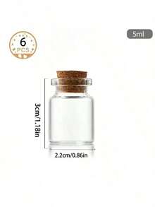 Portable Mini Bottled Storage Jar, Practical Cork Sealed Glass Jar, High Airtightness Compact Glass Bottle