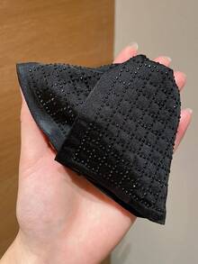 1pc Women's Fashionable Plaid Rhinestone Triangle Hair Clip, New Hair Claw For Bun Hairstyle, Stylish & Convenient For Party, Beach, Dress, Daily Wear, Suitable As Valentine's Day Gift, Carnival Season Women Claw Clips Fashion Hair Accessories Elegant Hair Clutch Casual Hair Jaw Clip