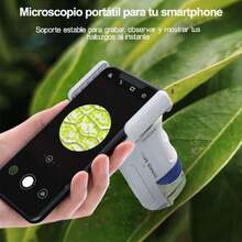 Microscopio para Niños, 80X-160X Portatil Microscopio de Bolsillo con 2 Diapositivas, Fácil de Usar, Mini Microscopio de Laboratorio para Niños y Adultos (Azul),36981620 - Rosa coral - Ver 6