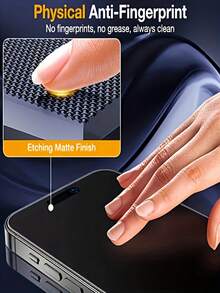 Bộ 3 miếng dán màn hình gốm mờ chống nhìn trộm, tương thích với iPhone 17/16/15 Pro Max, Galaxy A14/A13/A54/A53/A56/S25 Ultra/S24 5G, 15T/14T Pro, tương thích với Redmi Note 12/13/14 4G/5G, phủ toàn màn hình, chống bám vân tay, chống trầy xước, không bọt khí, dễ dàng lắp đặt, chống chói, chống bám vân tay, màng phim mềm [không phải kính]. - màu đen - Xem 9