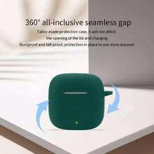 QWYJ para  Freebuds SE 3 y Freebuds SE 2: Carcasa Protectora de Silicona, Funda de Carga Portátil con Mosquetón Llavero Anti-perdida (Azul),36994638 - Verde - Ver 2