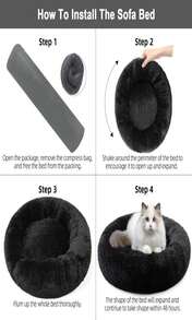 Dog Bed For Small Medium Large Dogs Cats, 20 Inch Calming Washable-Round Cozy Soft Pet Bed For Puppy And Kitten With Slip-Resistant Bottom - ColorD - 查看 5