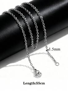 10 Pcs/Lot 304 Stainless Steel 2mm/1.5mm Wide Link Chain Stainless Steel Chain Necklace Ladies/Men Pendant DIY Jewelry Accessories Necklace - 10pcs - View 34