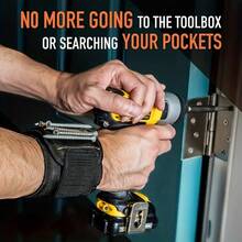 Super Strong Magnetic Wristband - Ideal For Screws, Nails, Bolts & Drill Bits - Unique Support Design, Perfect Gift For Dad, Boyfriend, Handyman, Electrician, Car Repair - A - View 6