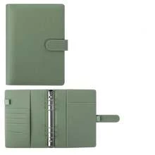 A5皮革活页笔记本，6孔活页笔记本封面，适用于A5内芯纸，可替换内芯的个人计划活页夹封面，带磁性按扣（不含内芯） - 彩色 - 查看 9