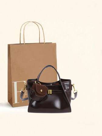 حقيبة يد نسائية من الجلد المدبوغ بالزيت والجلد الصناعي، حقيبة كتف صغيرة أنيقة وعصرية، مناسبة للاستخدام اليومي والمواعدة والهدايا والتسوق، محفظة هاتف مع محفظة صغيرة