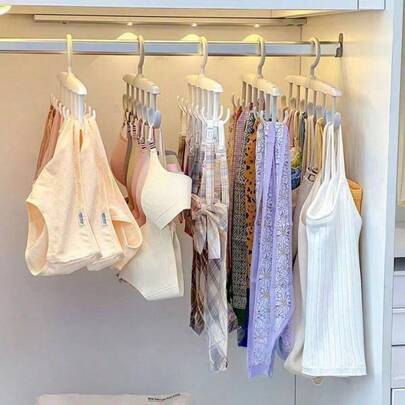 1/5pcs Rotating Hanger Rack, Space Saving, Wavy Clothes Drying Rack, Multi-Functional Hanger, Suitable For Home/Dorm, Great Gift For Relatives, Family, Friends, Teachers, Classmates, Also Suitable For Travel, Outdoor Activities, Camping, Parties, Beach Vacations, Decoration, Storage & Organization, Can Hang Dresses, Pants, Shoes, Jeans, Boots, Skirts, Tops, Minimalist Style For Spring And Summer