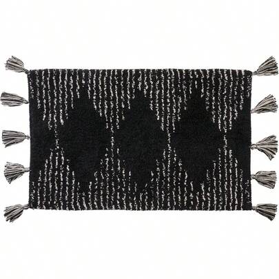 Nador Jacquard Bath Towel Black