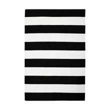 IOHOUZE Black White Striped Rug -3x5 Front Door Mats Outdoor,Washable Rug For Front Porch Decor,Spring Summer Welcome Mats Outdoor Indoor, Doormat For Farmhouse/Entryway/Home Entrance,One-Size,BlackWhiteStripe3x5Rectangular - 黑白條紋3x5矩形 - 查看 9
