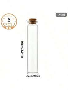Portable Mini Bottled Storage Jar, Practical Cork Sealed Glass Jar, High Airtightness Compact Glass Bottle