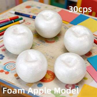 Set de 30 moldes con forma de manzana de gran capacidad, de 2.83 pulgadas/7.2cm, adecuados para clases de arte, proyectos escolares, decoración de bodas, decoraciones navideñas, decoración del hogar y suministros para fiestas de frutas