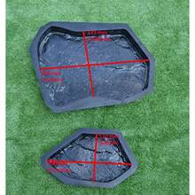 Concrete Molds DIY Sold 6 Pcs Plastic Moulds Flagstone Casting Concrete Paving Garden Paths Stone Patio Pavers For Garden Walkway S34 - 彩色 - 查看 6