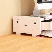 1 chiếc giá đỡ màn hình máy tính văn phòng chất lượng cao, giá để đồ hai tầng, giá sắp xếp bàn làm việc đa chức năng, giá đỡ trưng bày. - trắng - Xem 4