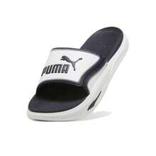 PUMA SoftridePro Slide 24 舒适简约男女通用拖鞋 - 白黑色 - 查看 5