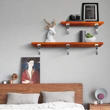 4 Packs Heavy Duty Stainless Steel Triangle Shelf Brackets, Adjustable Height & Polished Finish, No Assembly Required For Wall Shelves - Silver - View 5