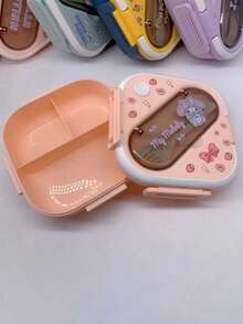 Sanrio 1pc Hello Kittys & Friends Pink Lunch Box Set - Leakproof, Rectangular, Durable Plastic Lunch Box Container With Dividers, Hand Washable, Suitable For Work, School And Travel, Work Lunch Organizer | Character Themed Lunch Box - Multicolor - View 11