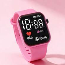 1pc Women's Fashionable & Cute LED Electronic Watch With Date & Time Display, Suitable For Daily Life And Christmas/Holiday Gift - Multicolor - View 10