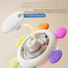 Baby Toothpaste Gyroscope Multi-Functional ID Card, With Funny Mirror Gyroscope Interactive Toy, Can Exercise Baby's Finger Control And Hair Skill, Easy To Disassemble - Multicolor - View 6