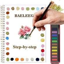 Cuaderno De Acuarela Para Principiantes - Kit Completo De Acuarelas Con 12 Colores Profesionales, Pincel,Aves - Ideal Para Adultos, Niños Y Adolescentes,Manualidades Y Regalo Artístico (Ramos),36979610 - Rosa Fucsia - Ver 1